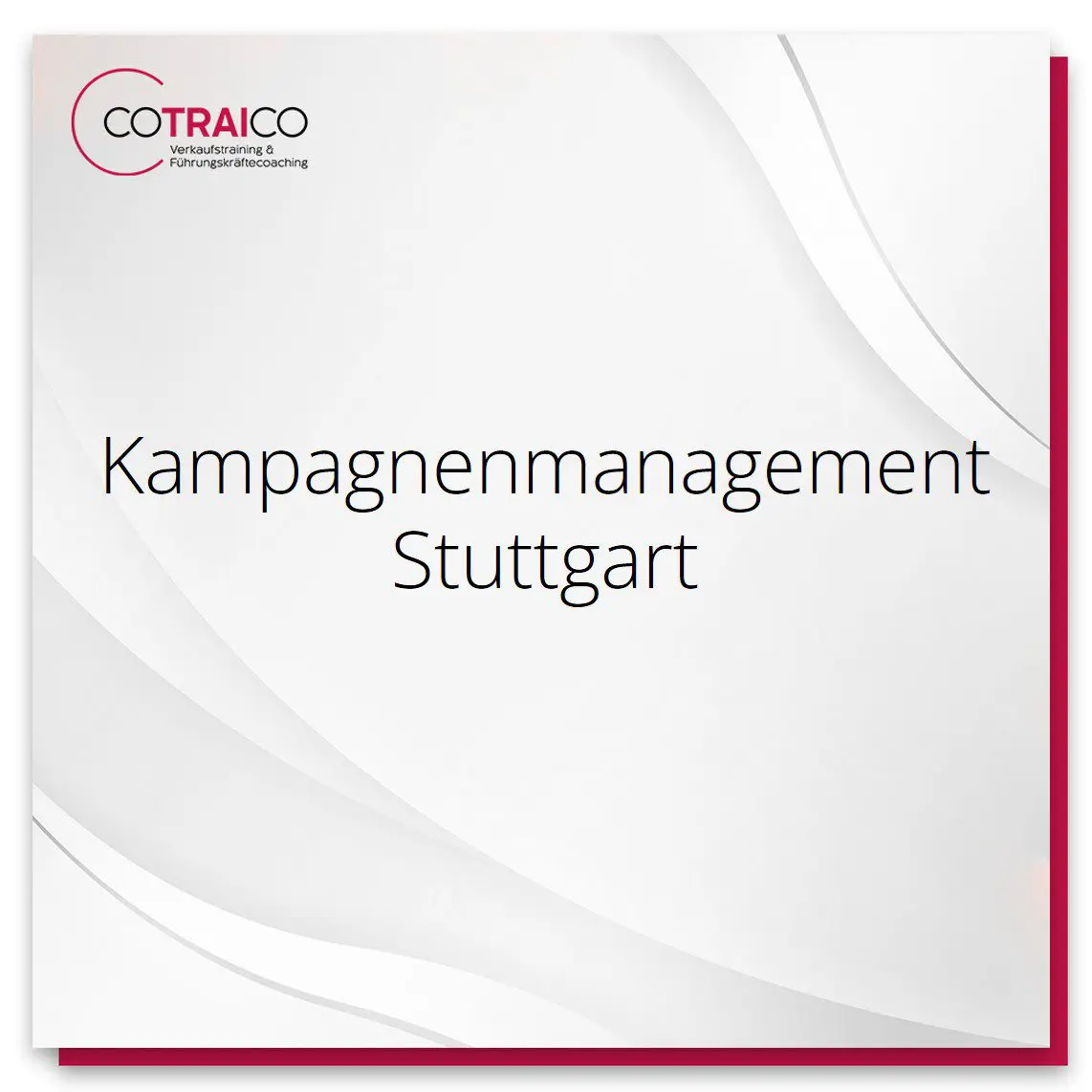 Kampagnenmanagement: B2B-Beratung in Stuttgart mit COTRAICO
