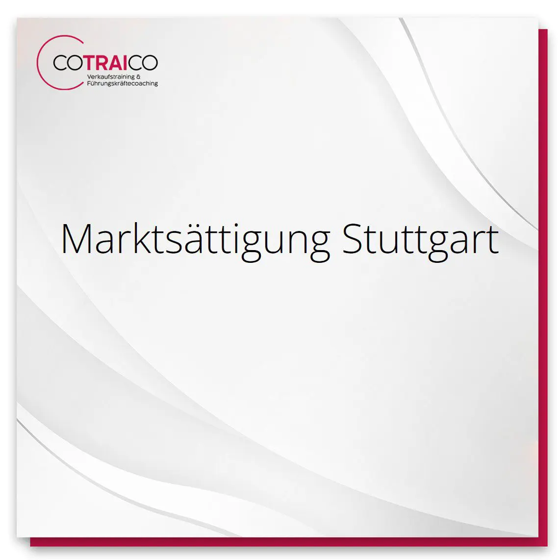 COTRAICO: Lösungen gegen Marktsättigung für B2B-Unternehmen in Stuttgart