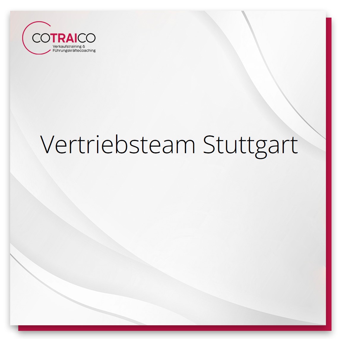 COTRAICO Vertriebsberatung in Stuttgart für effiziente B2B-Vertriebsteams