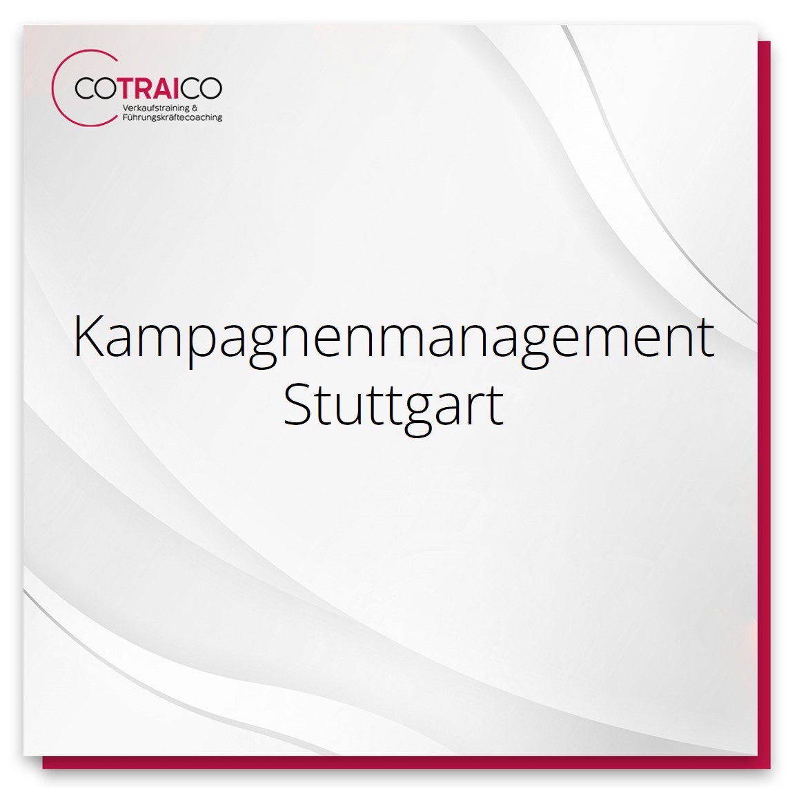 Kampagnenmanagement: B2B-Beratung in Stuttgart mit COTRAICO