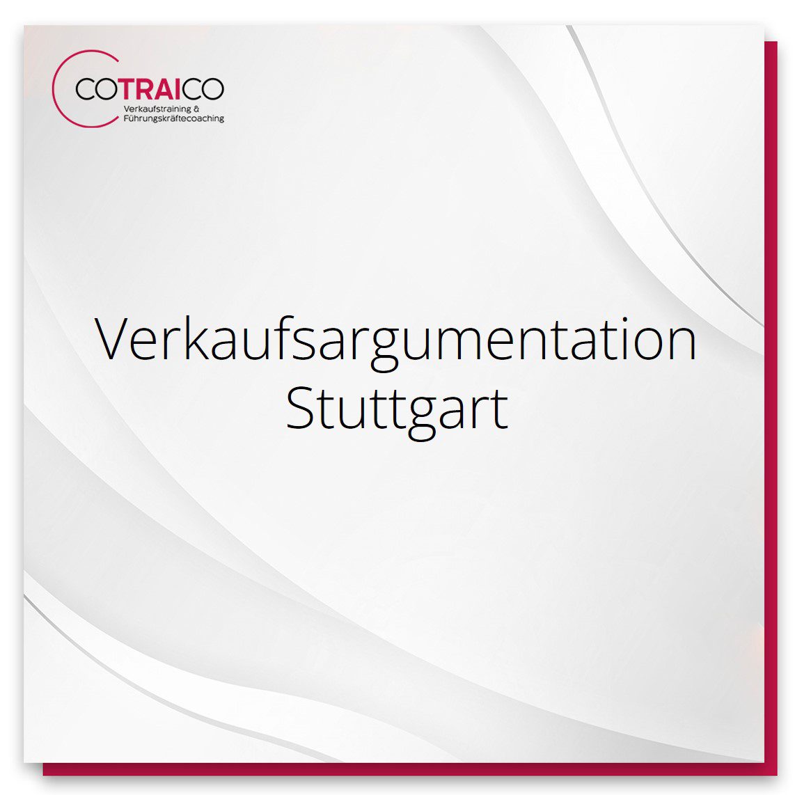 Verkaufsargumentation für B2B: Beratung von COTRAICO in Stuttgart