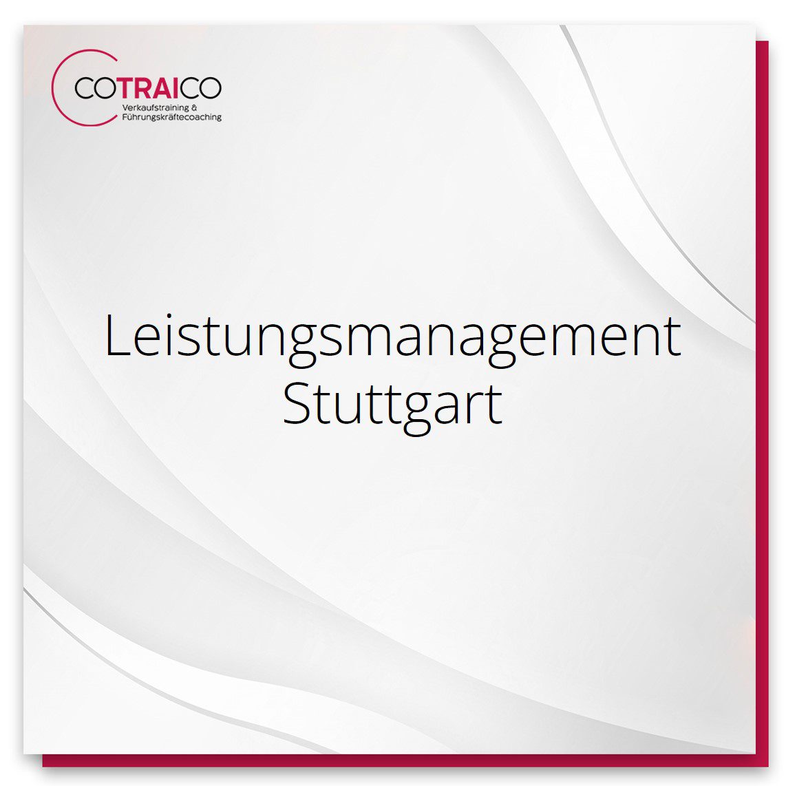 Leistungsmanagement-Beratung von COTRAICO: Effizienzsteigerung für Unternehmen in Stuttgart.