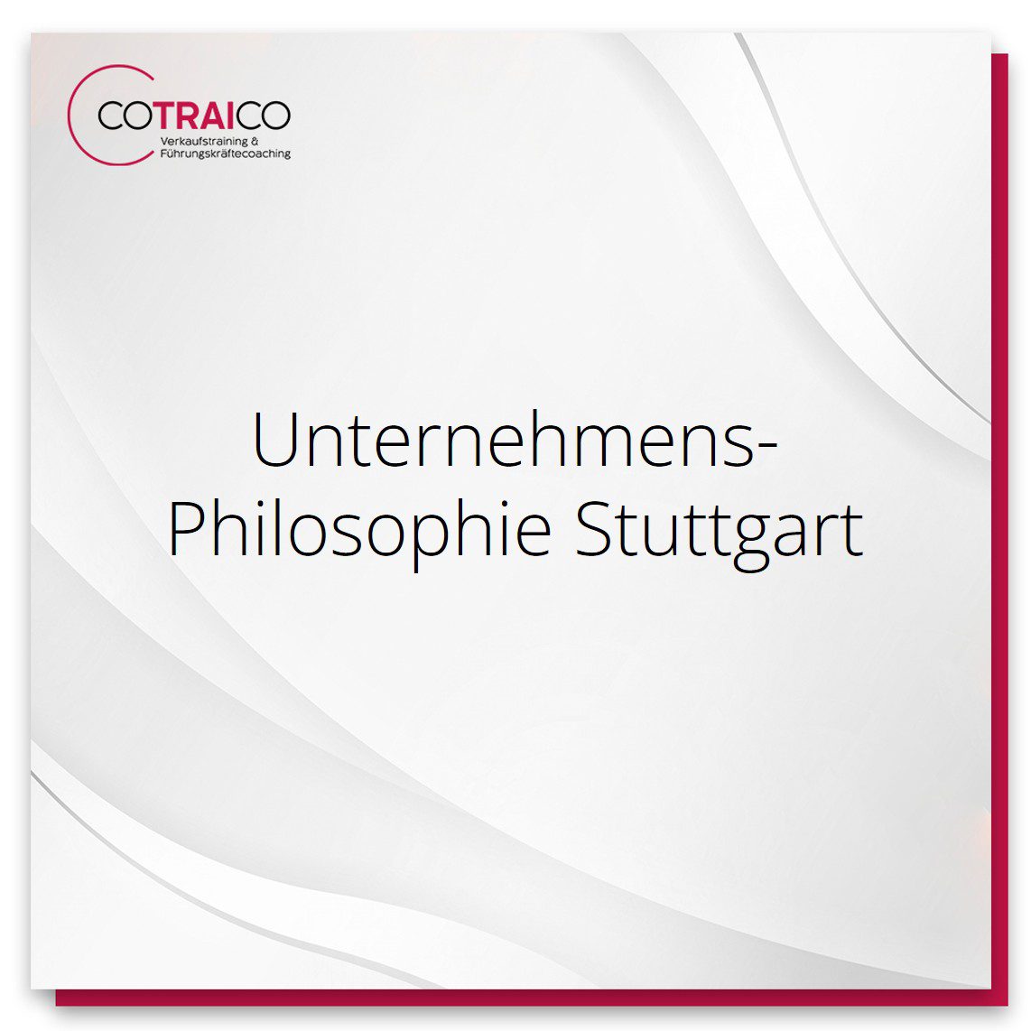 Erfolgreiche Unternehmensphilosophie mit COTRAICO – Beratung in Stuttgart